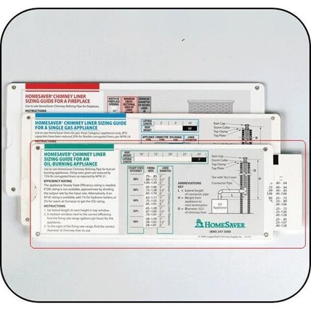 Integra Miltex American Slide Chart Corp.  HomeSaver Oil Liner Sizing Guide 98720
